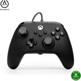 Mando con cable PowerA Advantage Plus para Xbox Series X|S - Negro, con licencia oficial, controles analógicos de altura