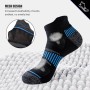 Niorasen Men's Ankle Socks, 6 Pairs Sports Running Socks with Thin Padded Summer Cotton Breathable with Terry Sole Non-Slip