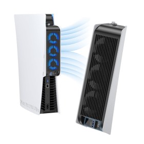Accesorios de Refrigeración para PS5, Ventilador de Refrigeración KIWIHOME PS5 con LED, Velocidad Automática, Concentradores