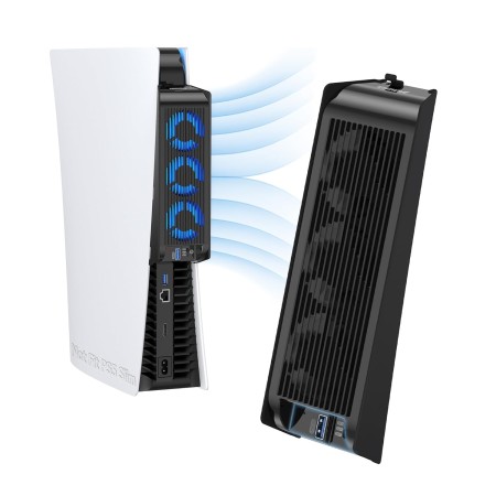 Accesorios de Refrigeración para PS5, Ventilador de Refrigeración KIWIHOME PS5 con LED, Velocidad Automática, Concentradores