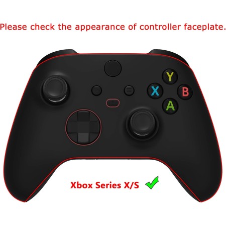 eXtremeRate Carcasa Delantera y Grip para Xbox Series X/S Mando - Cubierta Frontal Protectora de Agarre Empuñadura para Xbox