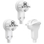 3 Piezas Enchufe Macho Plano 250V 16A IP20, Clavija Europeo Schuko Enchufe Plano Pared, Enchufe con Contacto a Tierra con Man-go