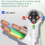 3 Piezas Enchufe Macho Plano 250V 16A IP20, Clavija Europeo Schuko Enchufe Plano Pared, Enchufe con Contacto a Tierra con Man-go