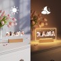 Greatminer Regalo Personalizado Mama - Regalo Día de la Madre, Marco de Fotos Mamá, Base con Iluminación Opcional, Regalos