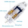 SGQTGIMU 4 Piezas DIY Clavija Enchufe Macho y enchufe Hembra, 2+2 Conjunto Europeo Enchufe Plano (2.5A/250V) para