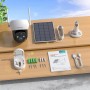 Codnida 2K Cámara Vigilancia WiFi Exterior Batería con Placa Solar,PTZ 360° Cámara Seguridad sin Cable,Detección de Movimiento
