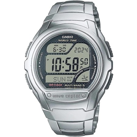 Casio Reloj Digital para de los Hombres de Cuarzo con Correa en Acero Inoxidable WV-58RD-1AEF