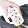 2XSchutzkontaktsteckdose - Steckdose mit Schalter - Zwischensteckdose - Sicherheitsschalter - Energiesparender beleuchteter