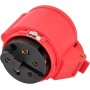 Jandei - Enchufe Base Conector de Potencia, Toma industrial 4P+E 6H 240-415 Vac IP44 (Hembra Aéreo 32A)
