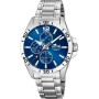 LOTUS Reloj Hombre Multifuncion Caja de Acero Inoxidable Plateado Correa de Acero Inoxidable