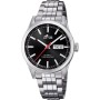 LOTUS Reloj Hombre Clasico Caja de Acero Inoxidable Plateado Correa de Acero Inoxidable