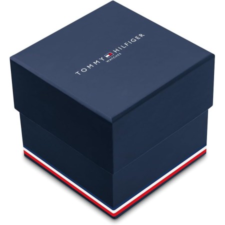 Tommy Hilfiger Reloj Analógico Multifuncional de Cuarzo para Hombres con Correa de Silicona, Acero Inoxidable o Cuero,
