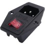 Huudngeje 3 Pin IEC320 C14 Enchufe de Modulo de Entrada Interruptor Fusible Macho Enchufe de Corriente 10A 250V