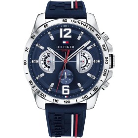 Tommy Hilfiger Reloj Analógico Multifuncional de Cuarzo para Hombres con Correa de Silicona, Acero Inoxidable o Cuero,
