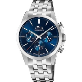 Lotus Reloj Hombre 18989/2 Chrono Caja de Acero Inoxidable 316l Plateado Correa de Acero Inoxidable 316l Plateado