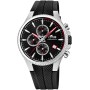 Lotus Reloj Hombre Chrono Caja de Acero Inoxidable 316l Correa de Caucho