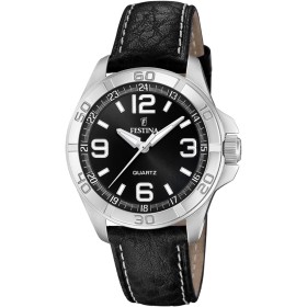 Festina Reloj Hombre F20444 Caja de Acero Inoxidable y Correa de Piel