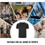 ZENGVEE Men's Sports T-Shirt, Short Sleeve T-Shirts, Quick Drying Breathable for Running Gym