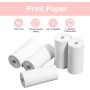 GlobalCrown Instant Camera Print Paper Refill for Kids, 5 Rolls Thermal Printer Paper, Inkless White Printing Paper (5 Rolls)