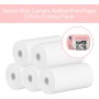 GlobalCrown Instant Camera Print Paper Refill for Kids, 5 Rolls Thermal Printer Paper, Inkless White Printing Paper (5 Rolls)