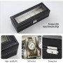 Caja Relojes con 6 Compartimentos, caja de relojes cubierta de vidrio, hecha de terciopelo, adecuada para almacenar relojes,