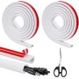 5M Mini Canaleta de Cables, Scettar 15X10mm Canal de Cable Flexible en Forma de D Canaleta Cables Pared Adhesivo Cables en el