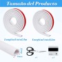 5M Mini Canaleta de Cables, Scettar 15X10mm Canal de Cable Flexible en Forma de D Canaleta Cables Pared Adhesivo Cables en el
