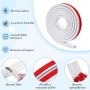 5M Mini Canaleta de Cables, Scettar 15X10mm Canal de Cable Flexible en Forma de D Canaleta Cables Pared Adhesivo Cables en el
