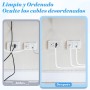 5M Mini Canaleta de Cables, Scettar 15X10mm Canal de Cable Flexible en Forma de D Canaleta Cables Pared Adhesivo Cables en el