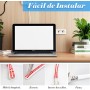 5M Mini Canaleta de Cables, Scettar 15X10mm Canal de Cable Flexible en Forma de D Canaleta Cables Pared Adhesivo Cables en el
