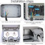 Outinhao Enchufe Exterior Impermeable Ip66, Toma de Pared, con Cubierta Protectora, Interruptor Independiente y Luz Indicadora