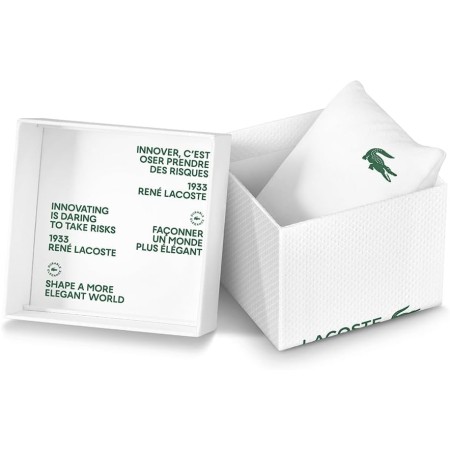 Lacoste Reloj Analógico de Cuarzo para Hombre o Mujer, con una elegante correa de silicona con textura petit piqué
