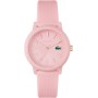 Lacoste Reloj Analógico de Cuarzo para Hombre o Mujer, con una elegante correa de silicona con textura petit piqué