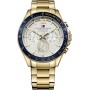 Tommy Hilfiger Reloj Multifunción de Cuarzo para Hombre - Esfera Plateada Blanca, 3 Subesferas, Pulsera de Acero Inoxidable o