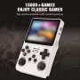 R36S - Consola de mano de videojuegos retro, pantalla IPS de 3,5 pulgadas, reproductor de vídeo, tarjeta TF de 64 GB, más de 10