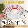 Canaleta de Cables Autoadhesiva,1m Tapa Cables Pared Blanco Semicircular,Cubre Cables Pared Canaleta Adhesiva para Cables para