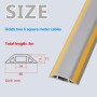 Canaleta Cables Suelo Autoadhesivo de 3 m, Pasacables Suelo de PVC, Cortable Cubre Cables Suelo, para Oficinas, Talleres,