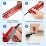 Canaleta Cables Suelo Autoadhesivo de 3 m, Pasacables Suelo de PVC, Cortable Cubre Cables Suelo, para Oficinas, Talleres,