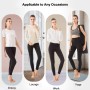 SINOPHANT 2 x Women's Yoga Pants Sports Leggings Soft Elastic High Waist Pilates Sizes, 2 Pieces Black/Black, L-XL