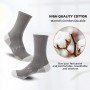 BUDERMMY High Socks Men 6-8, 9-12, Men's High Sports Socks Cotton Breathable Anti-Blister Running Socks