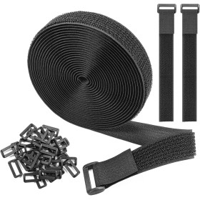 1 rollo de correas ajustables de 10 m, bridas reutilizables, correas de velcro ajustables para organizar cables, gestión de