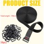 1 rollo de correas ajustables de 10 m, bridas reutilizables, correas de velcro ajustables para organizar cables, gestión de
