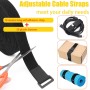 1 rollo de correas ajustables de 10 m, bridas reutilizables, correas de velcro ajustables para organizar cables, gestión de