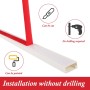 15 unids cable conducto blanco autoadhesivo 20x10 mm cabaña para el enrutamiento de cables 15x30 cm (4,5m) Mini canales