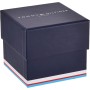 Tommy Hilfiger Reloj Analógico de Cuarzo para Mujer con Correa de Malla de Acero Inoxidable Plateada o Correa de Cuero Rosa