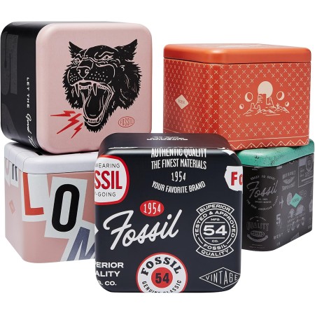 Fossil Reloj para hombre Nate, movimiento cronógrafo de cuarzo, caja de acero negro de 50mm con correa de piel auténtica, JR1354