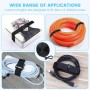 GUIGA Bridas para Organizador de Cables,Bridas Reutilizables de 5m x 2cm con 30 Hebillas,1 Rollo Bridas para Cables de Oficina,