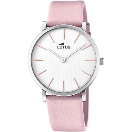 Reloj LOTUS Para Mujer 18776/1 Outlet Caja de Acero inoxidable 316l Gris plata Correa de Cuero Rosa