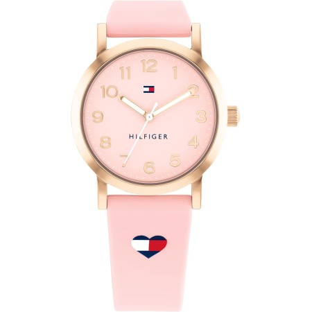 Tommy Hilfiger Reloj analógico niña con Correa de Silicona en Rosa Colección Girls Communion - 1720038 -