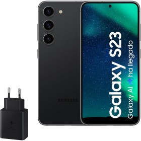 Samsung Galaxy S23, 256GB + Cargador de 45W - Smartphone Android con IA, Teléfono Móvil Desbloqueado, Color Negro (Versión